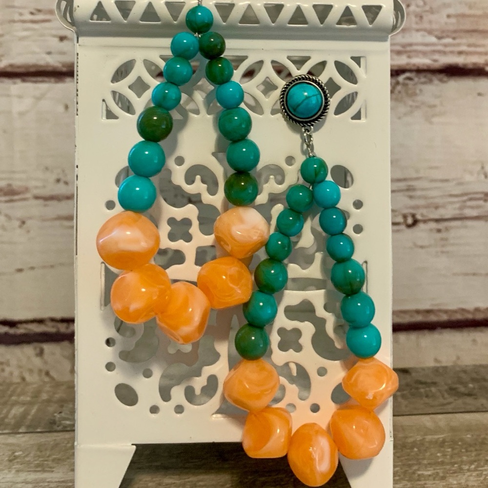 Natural turquoise gemstone earrings